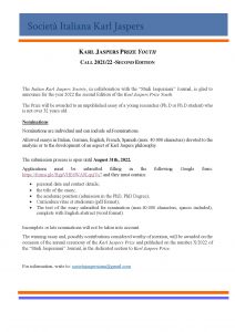 Read more about the article <strong>Karl Jaspers Prize <em>Youth</em></strong>